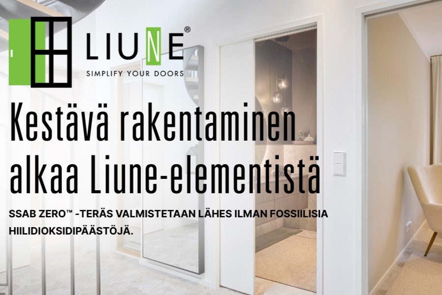 Kestävä rakentaminen alkaa Liune-elementistä. SSAB Zero™ Teräs valmistetaan lähes ilman fossiilisia hiilidioksidipäästöjä