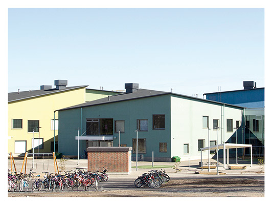 References Aulis Lundell Oy external wall studs communicy centre building, Kokkola