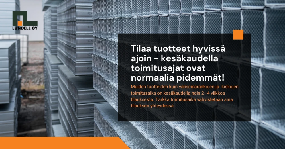 kesä toimitusajat