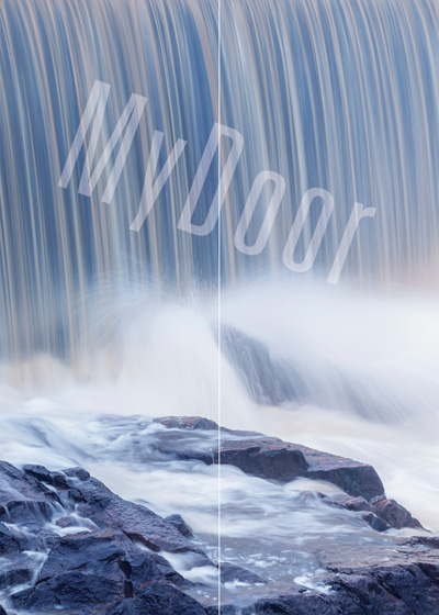 Liune MyDoor by Susanna: Blue-Waterfall Double doors
