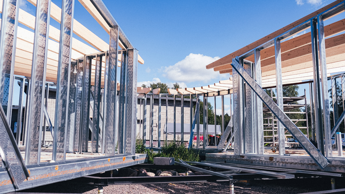 The structure of the Pyörre House is made of steel Thermoprofiles