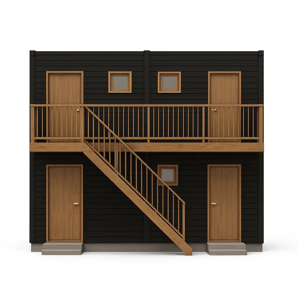 Majoitusmökki tammiovilla