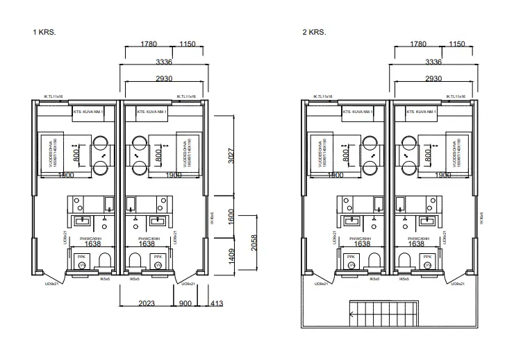 Majoitusmoduuli pohjakuva